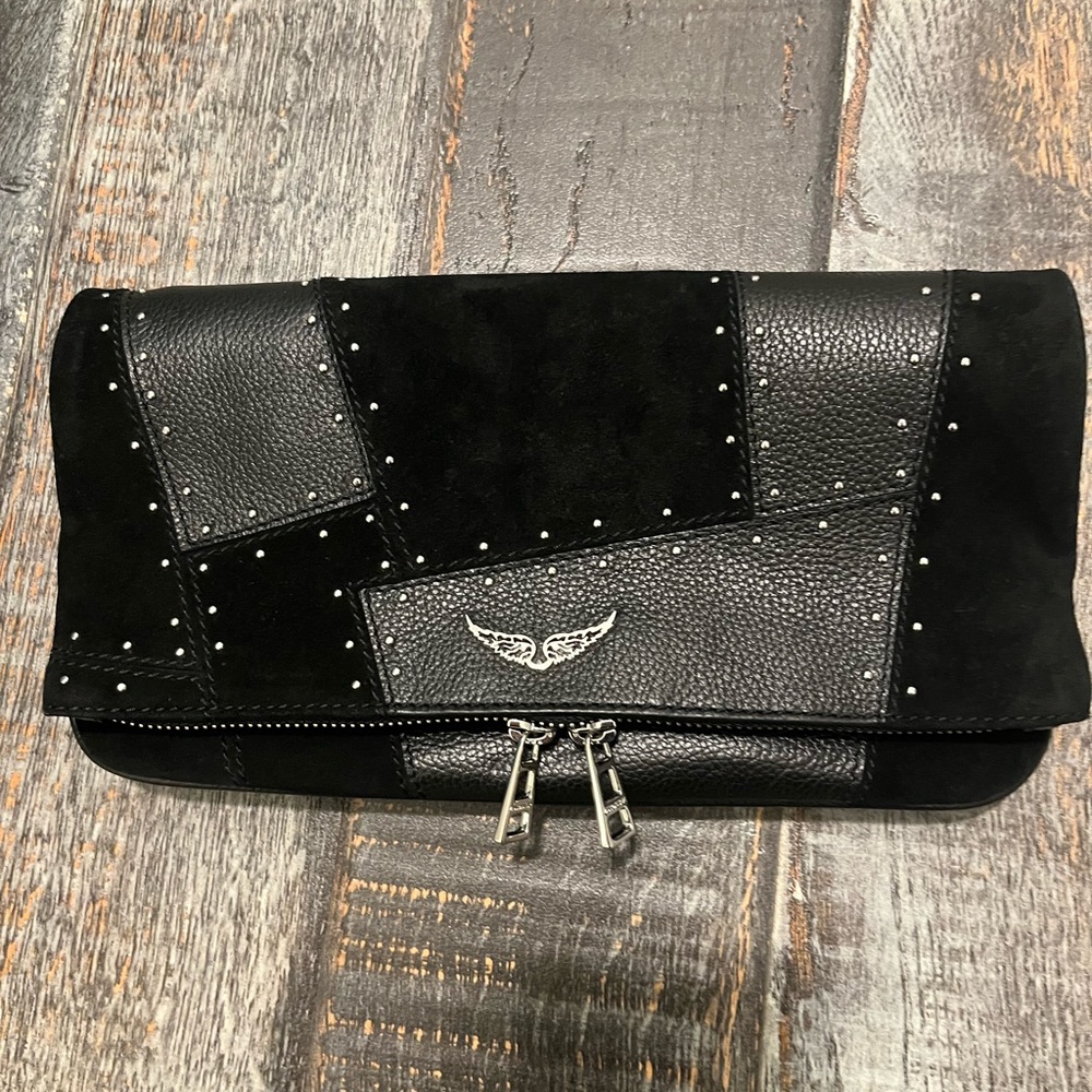 Zadig et Voltaire patchwork crossbody clutch